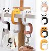 1/4PCS Cute Cat Tail Purse Hook Portable Multifunctional Table Purse Bag Hooks for Home School Saving Space
