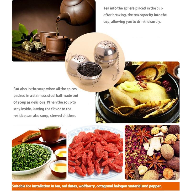 Kitchen Small Tool Set With 201 Stainless Steel Seasoning Balls For Tea Brewing And Soup Making