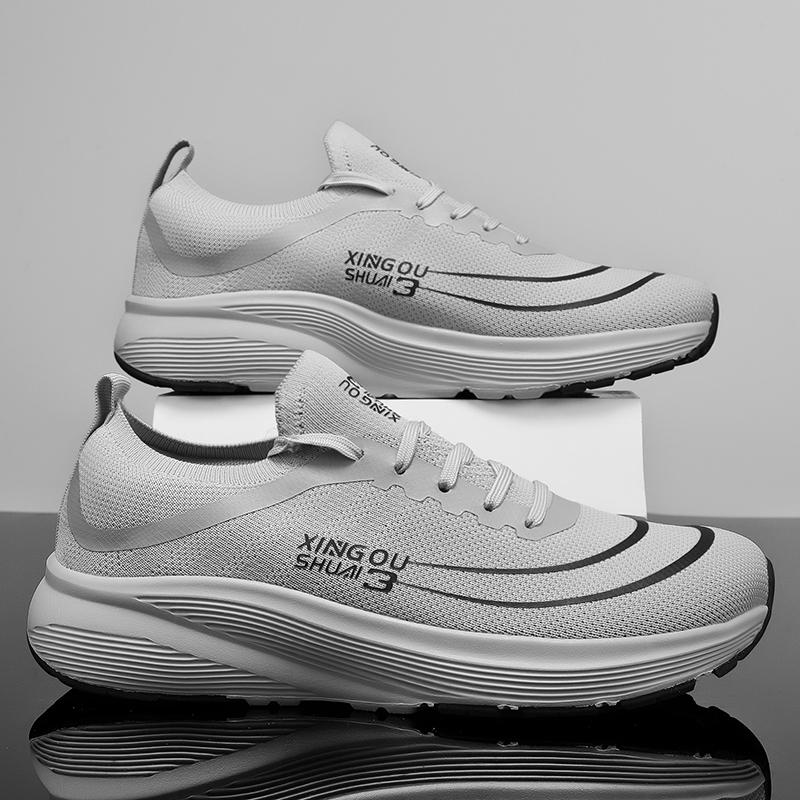 2025 New Men's Sports Shoes Cushioning Non-Slip Flat Wear Resistant Sneakers Mesh Breathable Platform Soft Running Shoes for Man