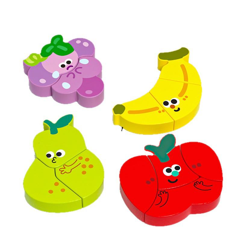 Montessori Handmade Wooden Animal Puzzle Board for Children Aged 0-3 - Early Education Shape Toy