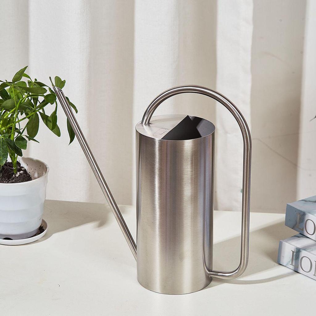 Stainless Steel Long Spout Watering Can, Large Capacity, 1.5L Garden and Household Use.