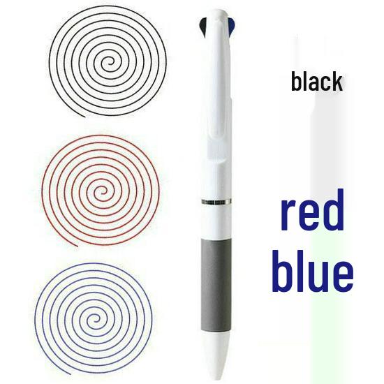 

Triple-Head Refillable Three-Color Pen with Built-in Press-Down Mechanism 0.7mm