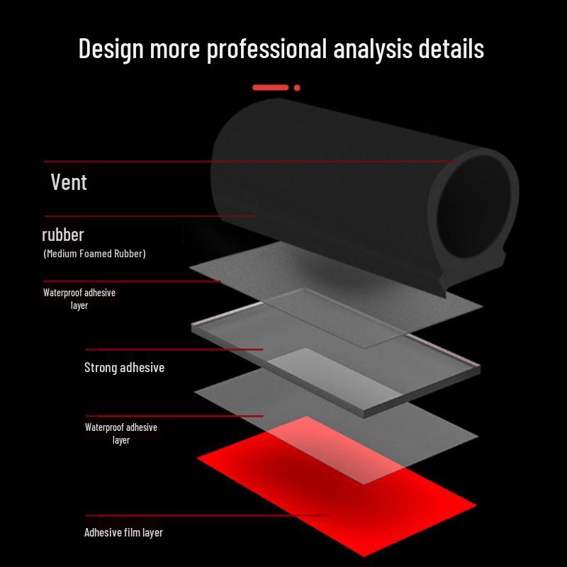 Car Door Noise Reduction Rubber Seal - Soundproof, Windproof, Dustproof, & Waterproof.