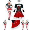 Festive Short Sleeve Santa's Helper Costume With Soft Touch Velvet Material