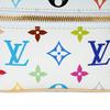 Louis Vuitton X Takashi Murakami Collaboration Nice Artificial Leather Handbag Makeup Bag Women's White M27941