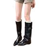 British Style, Cool And Fashionable, Two Wearing Removable Retro Belt Buckle Straight Boots For Women, Minimalist High-End Trouser Boots For Women