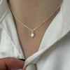 Sterling Silver Heart Pendant Necklace for Women - Elegant, Fashionable Clavicle Chain, Versatile INS Style
