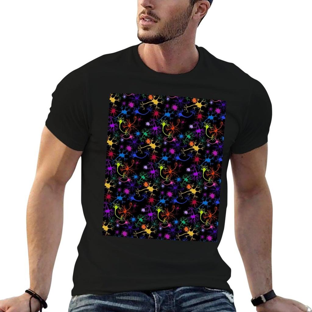 Pop Goes the Neuron T-Shirt Big Size Short Sleeve Tee for Men