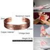 Ikuinen Wikinger-Armband aus reinem Kupfer, männlich, verstellbare Manschette, Energie-Magnetarmband, Vorteile, Armband, hart, Gesundheit, Männer-Armbänder, Knoten
