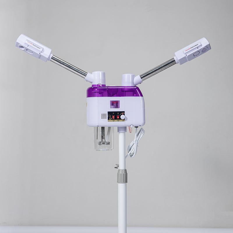Double Tube Facial Steamer Professional Moisturizing Spray Face Beauty Instrument Beauty Salon Cold And Hot Sprayer