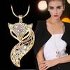 Snowflake Zircon Long Chain for Women Fashion Silver Color Crystal Maxi Necklaces & Pendants Statement Collier Jewelry