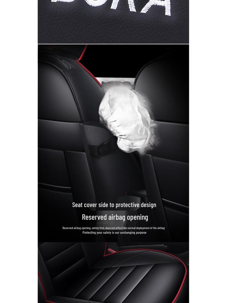 Husă Universală din Piele pentru Scaun Auto Seria Volkswagen Bora - Patru Sezoane, Acoperire Completă, Cinci Locuri.