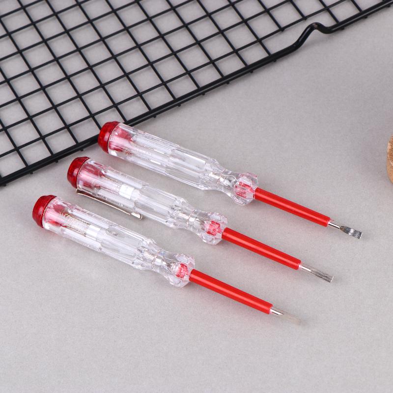 100-500V Test Pen Portable Flat Screwdriver Electric Tool Hand Tool LED Voltage Tester Multipurpose Non-contact Circuit Test Pen