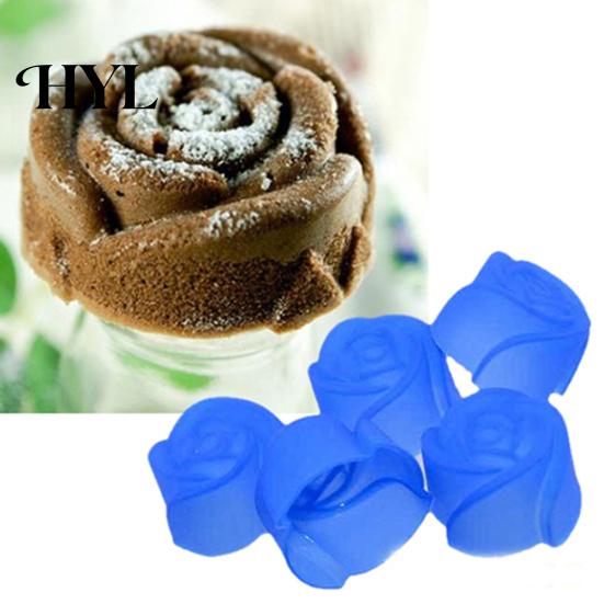 10 piezas de silicona rosa muffin galleta taza pastel hornear molde chocolate fabricante molde