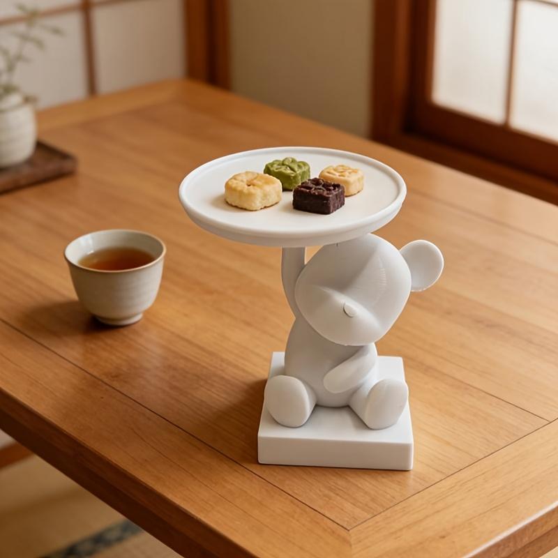 1PC Cute Bear Trinket Dish – Multifunctional Small Storage Organizer for Desk, Nightstand – Adorable Home Decor & Birthday Gift
