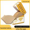 Fan-Shaped Natural Wood Coffee Filter Paper for Drip Pour-Over, V02 Cup.