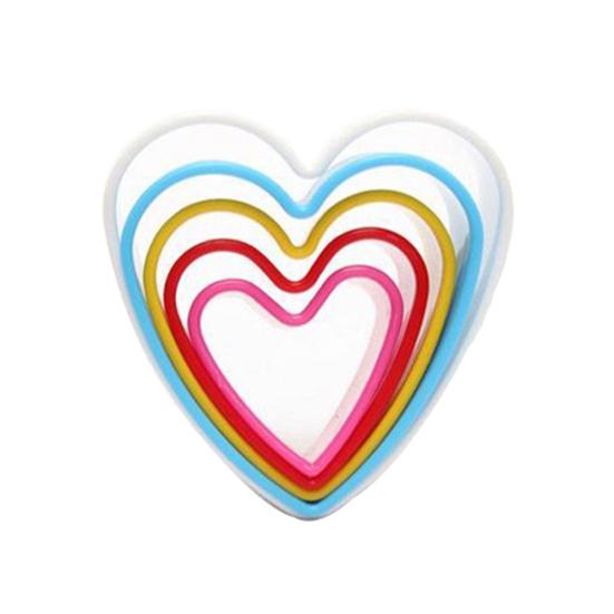 

5 шт. DIY форма для помадки, форма для выпечки торта, печенья, украшения, набор инструментов для изготовления сахара Heart/5pcs