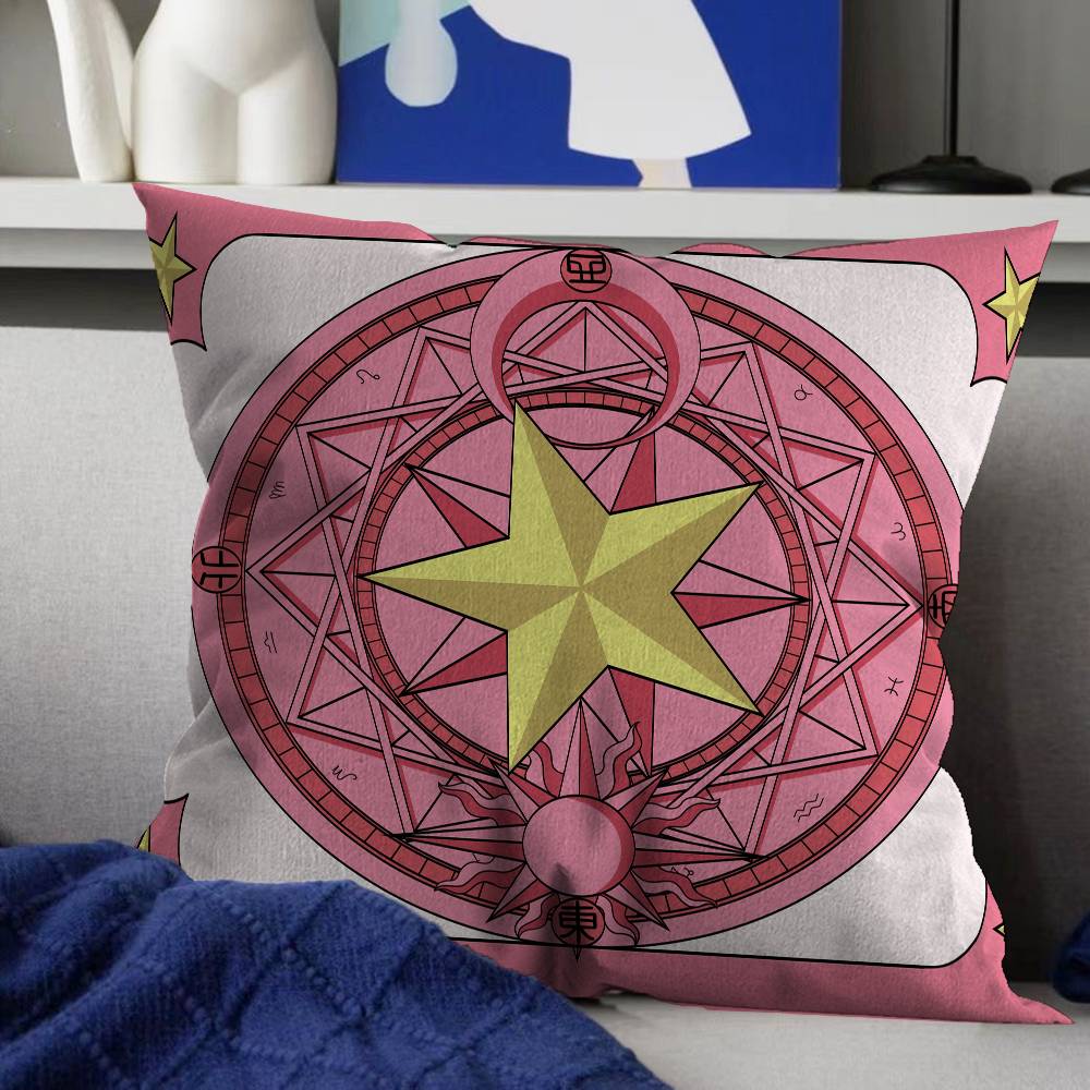 

C-Cardcaptor Sakura Pillow Cover Sofa Cushion Cover Home Room Decoration Children Gift 12x12Inch