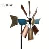 Kreativní kovový větrný mlýn venkovní dekorace kované železo zahradní ozdoba tvar letadla módní větrný mlýn vhodný pro Vánoce Halloween domácí dekorace