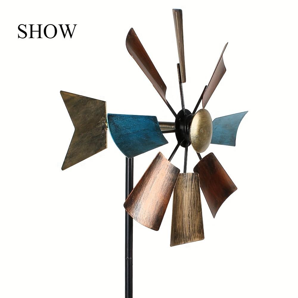 Kreativ metallvindmølle utendørs dekorasjon smijerns hagepynt flyform mote vindmølle egnet for jul Halloween hjemmedekorasjon