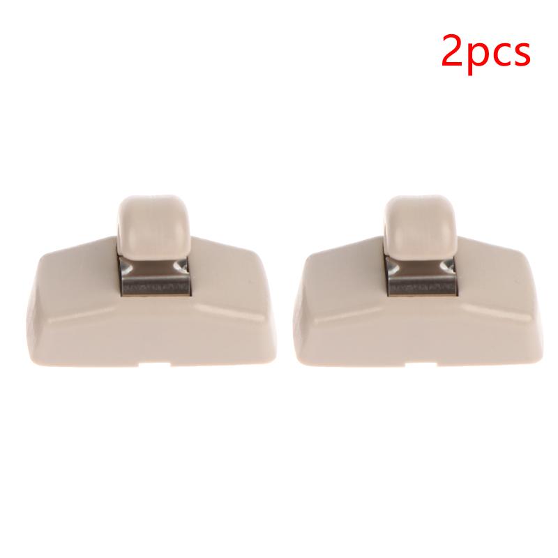 

2Pcs Sun Visor Hook Clip Bracket Hanger Compatible Interior Visor Clip Hook Clip Bracket Replacement Car Accessories бежевый