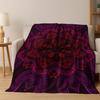 Regenbogen Mandala Blume Chakren Yoga Bohemia Kunst Flanell Decke, Gemütliche Weiche Überwurfdecke für Zuhause Schlafzimmer Bett Sofa Abdeckung Kinder Geschenk