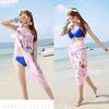Asciugamano da Spiaggia Oversize in Chiffon Primavera e Autunno Donna Protezione Solare Sciarpa Floreale con Motivo Broccato Sciarpa Lunga