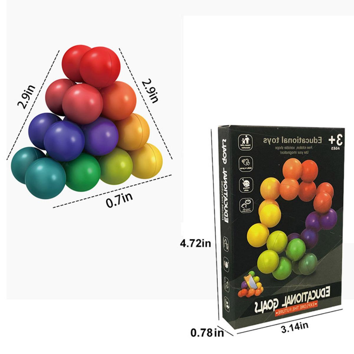 

3D DIY Colorful Decompression Beaded Ball Toy