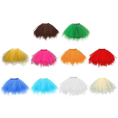 Layered Tulle Tutus Skirt Dance Tutus Skirt Princesses Skirt Pleated Midi Skirt