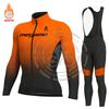 Megamo Set Termico Invernale in Pile a Manica Lunga per Ciclismo Abbigliamento Mountain Bike Maglie da Bicicletta da Uomo Abbigliamento Maillot Ropa Ciclismo