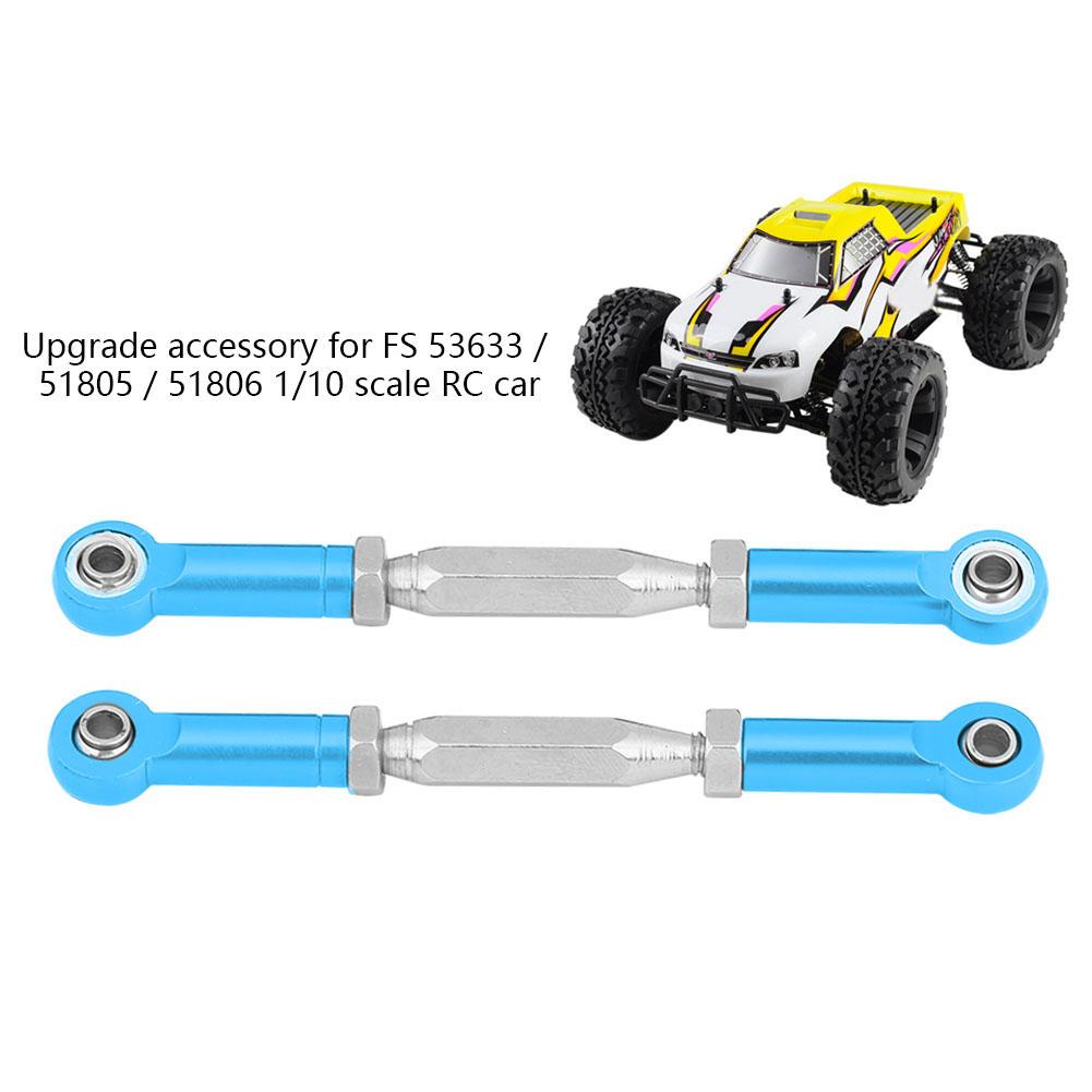 2 Stück Aluminiumlegierung Hintere Obere Lenkstangen für FS 53633  51805  51806 110 RC-Car (blau)