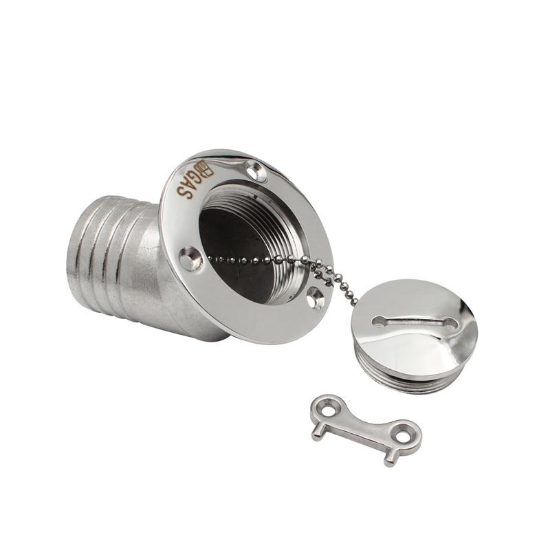 Ized H 45 Degree Deck Filler Key Cap 316 Stainless Steel GAS DIESEL FUEL WASTE WATER 38mm 50mm Marine Boat Yacht Hardware