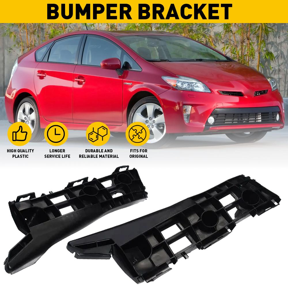 2Pcs Left+Right Bumper Support Bracket Fit For Toyota Prius Base 2010-2015 Prius 2012-2015 Prius Plug-In Base 2012-2015