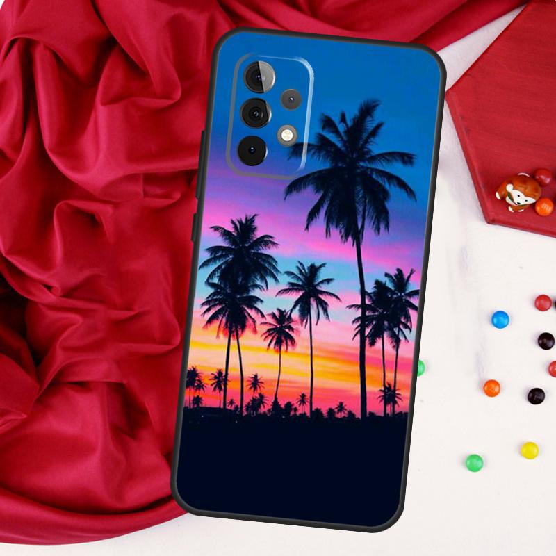 sunset palm trees For Samsung Galaxy A15 A55 A53 A33 A35 A22 A32 A52 A54 A34 A14 A56 A36 A26 A16 A05 A06 Case
