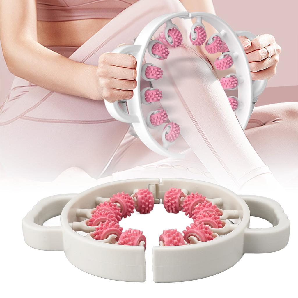 Beinklemme Massager Muskelroller Multifunktional Linderung von Schmerzen Kreisförmige Oberschenkelklemme Massage roller für Beine Pink