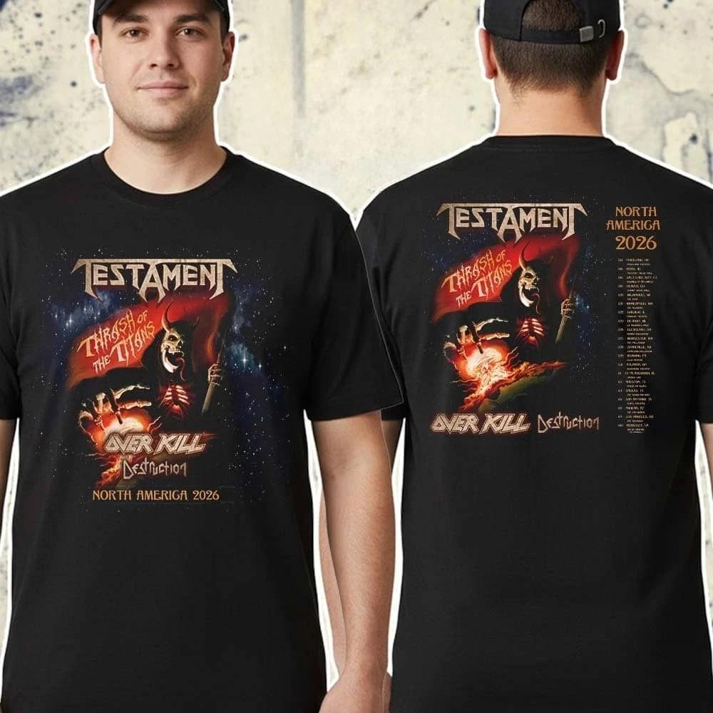 Testament Thrash Of The Titans North America Tour 2026 TShirt Unisex T-Shirt XL