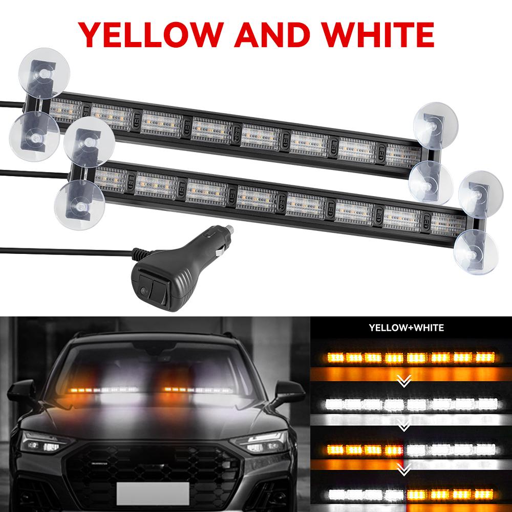 LED Universal Car Strobe Light Flasher Vehicle Windshield Flashing Warning Signal Lamp Red Blue Police Emergency Lights 12V