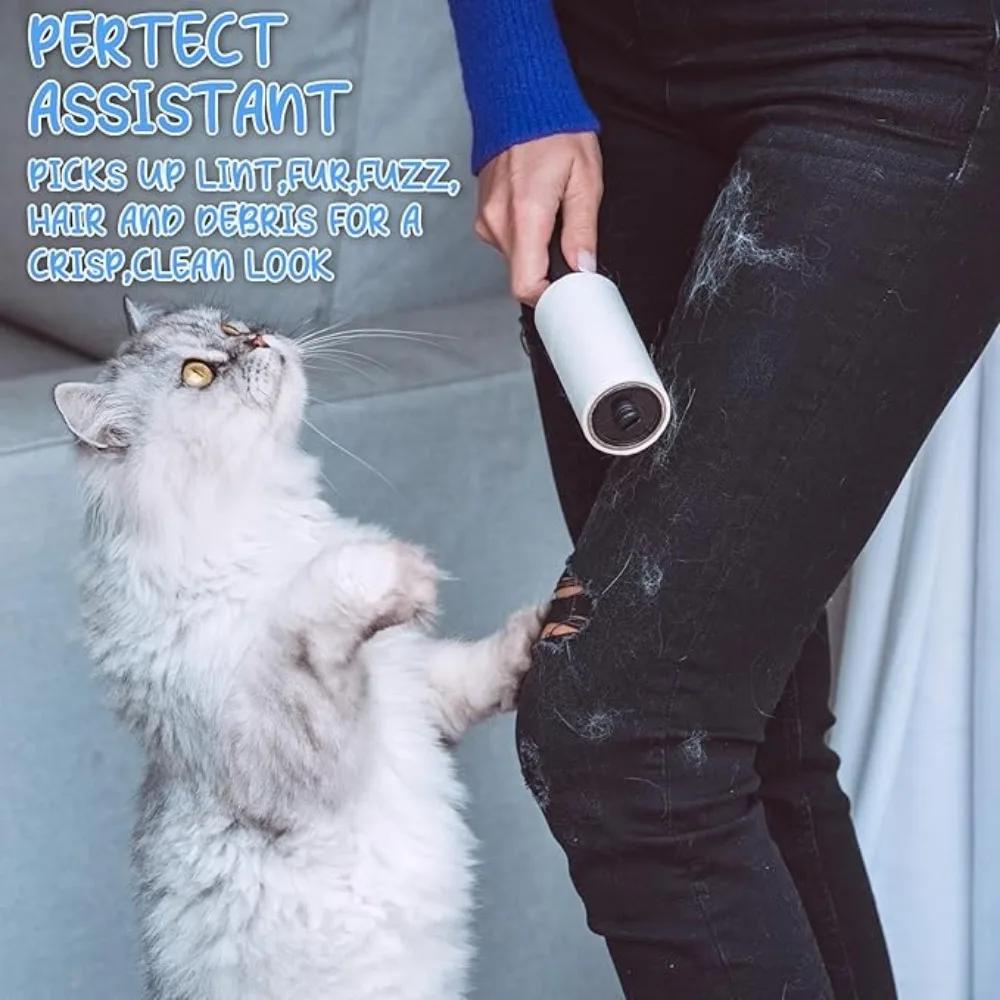 Mini Portable Lint Roller Clothes Dust Fluff Pet Hair Sticky Brush Rolls Clothes Coat Lint Roller Dog Pet Hair Remover