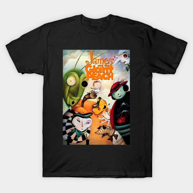 

Men Black Print T-shirt James And The Giant Peach No-Cut Transfer Paper Print Cotton Tshirt L чорний