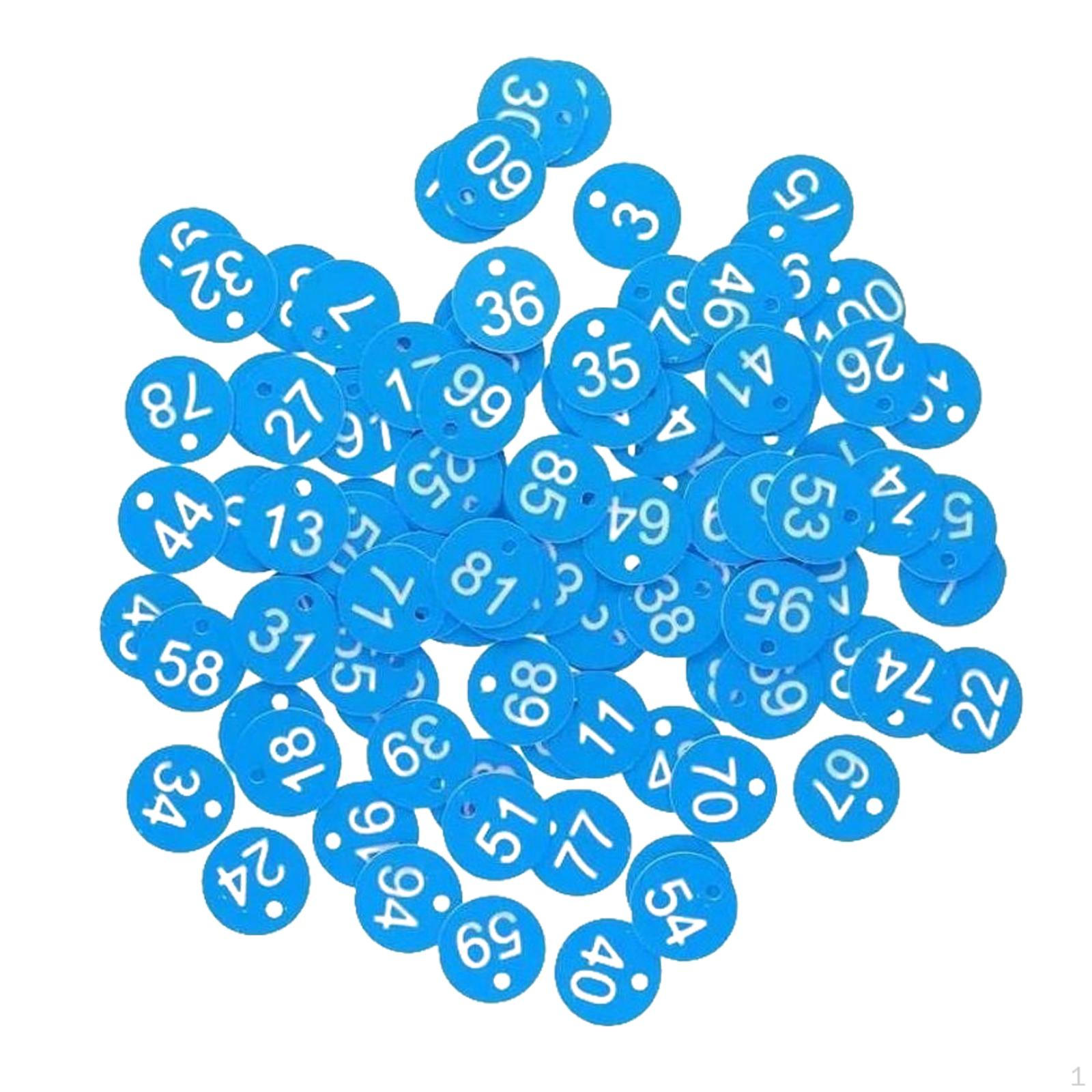 

100 упаковок круглих пронумерованих ресторанних шафок для готелів sky blue+white word