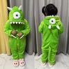 Costumi di Sully e Mike per Bambini Tuta Divertente e Carina per Halloween Bambini e Bambine Kigurumi Pigiami Vestito Anime Monopezzo Invernale Caldo Tuta in Flanella
