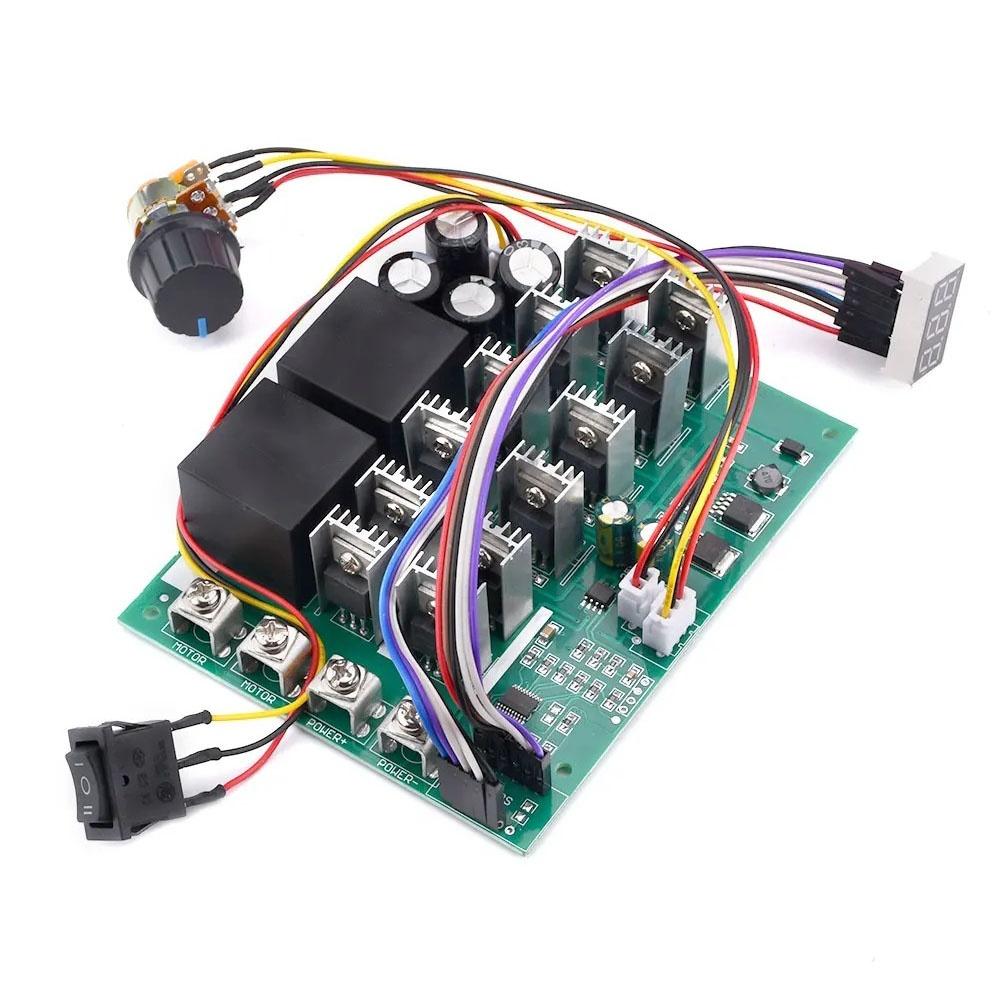 Controlador de Velocidad Digital para Motor DC PWM de 100A 10-55V Reversible Ajustable