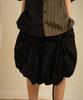 Lekyulli Shirring Skirt Pants Black