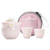 Simple Jasmine Kung Fu Tea Set Outdoor Portable Travel Tea Set Ceramic One Pot Two Cups Chinese Tea Ceremony Accessories