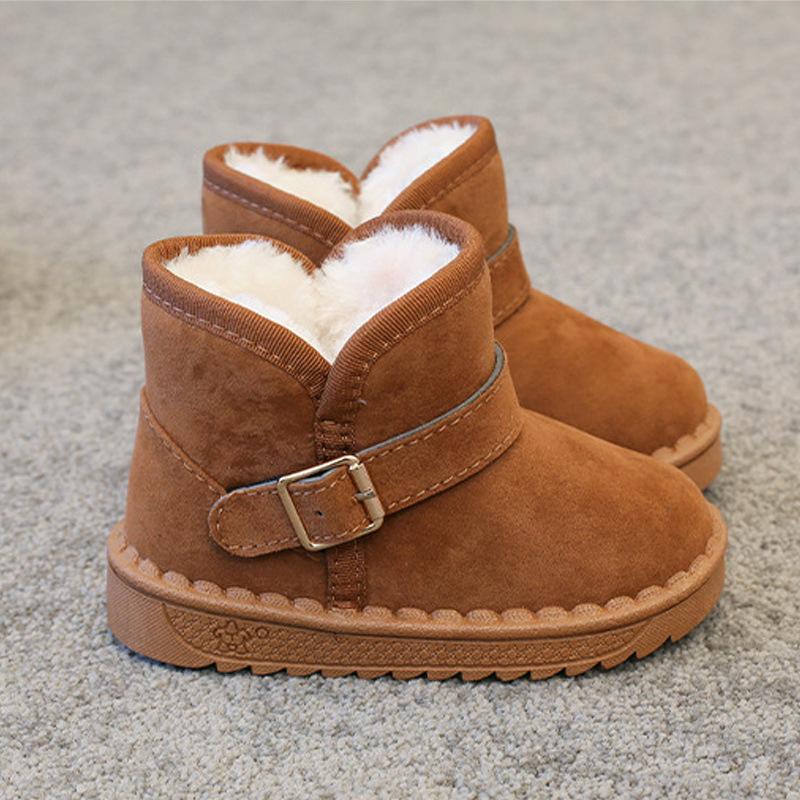 

Зимние детские сапоги, обувь для девочек, новые зимние сапоги для мальчиков, детские плюшевые толстые хлопковые сапоги 36 коричневый