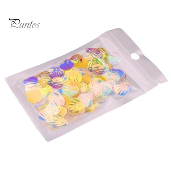 Seashell Sequins Multicolor Decorative Portable Oval Hologram Mermaid Paillette Sequins Daily Use
