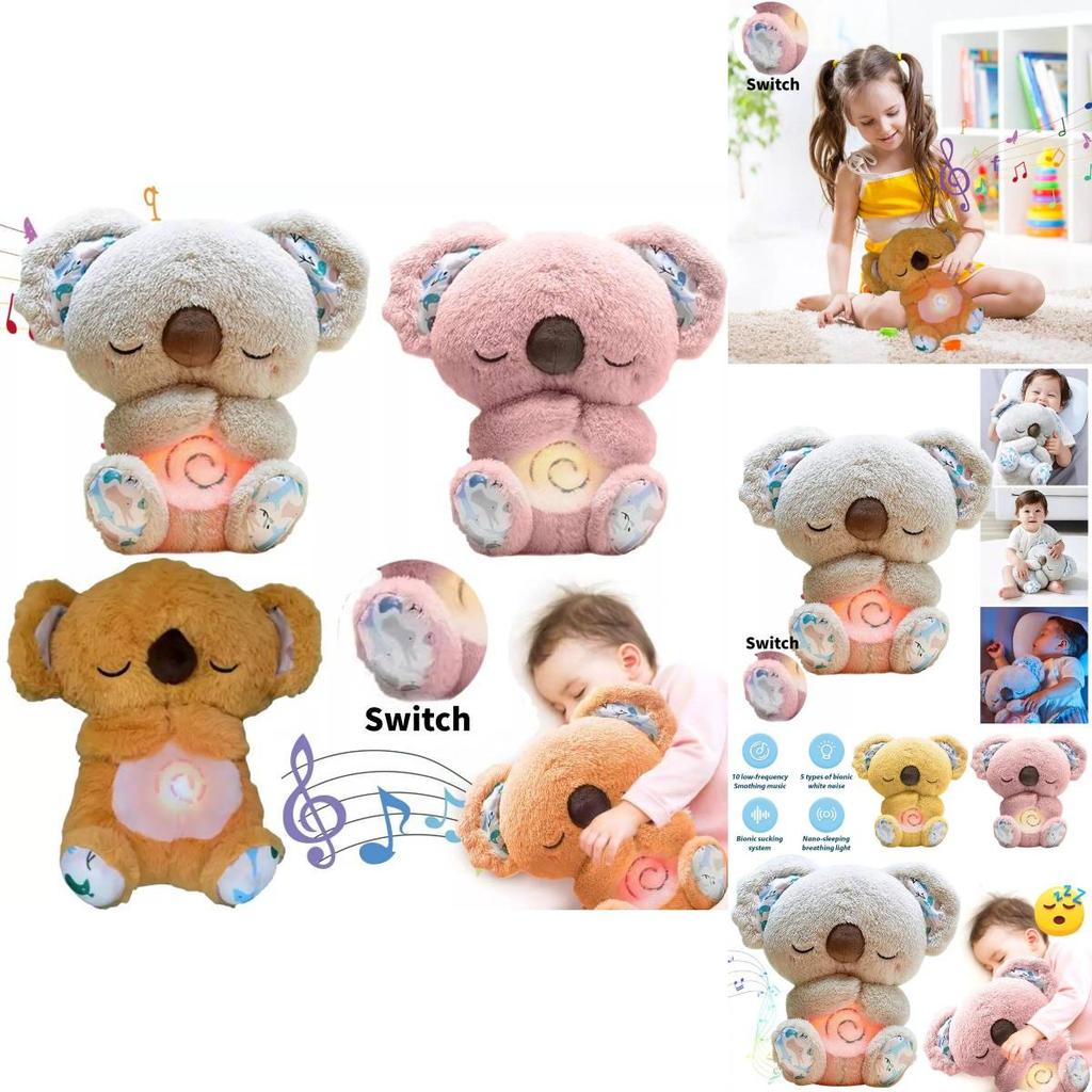 Adorable Pink Koala Sleep Aid Plush Toy With Soothing Music For Babies