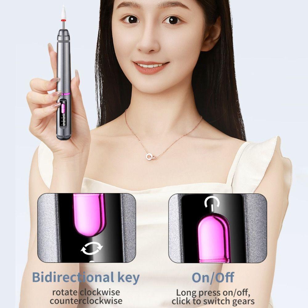 Portable Electric Nail Drill Machine High-Speed Electric Nail Polisher Sanding File Pen  Nail Salon