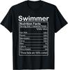 Swimmer Nutrition Facts Funny Sarcastic T-Shirt