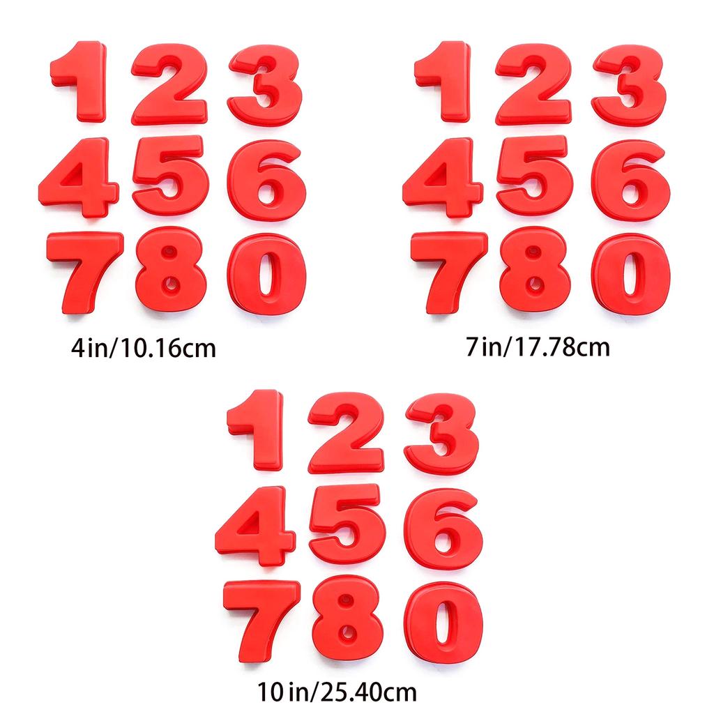 9 PCS Silicone Chocolate Mold Number Shaped Chocolate Baking Gadget Non-stick Silicone Mousse Mold Candy Mold DIY Moulds
